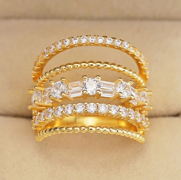 Yellow Gold Plated Ring - Picture 2 of 4